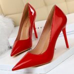 エナメルPU 10.5cmハイヒールパンプス 全6色 BT020