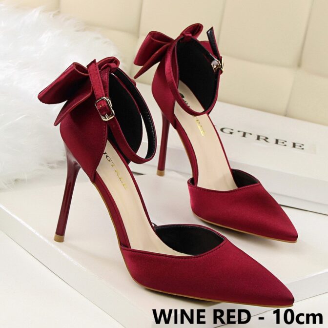 アンクルストラップ ハイヒール 10cm パーティー/結婚式 全6色 BT005