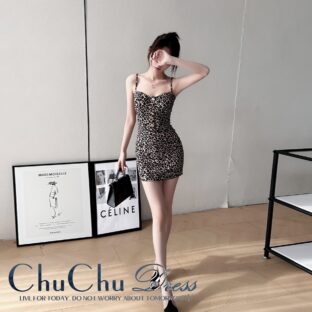 レオパード柄/ヒョウ柄☆キャミワンピース大人セクシードレス XQ188