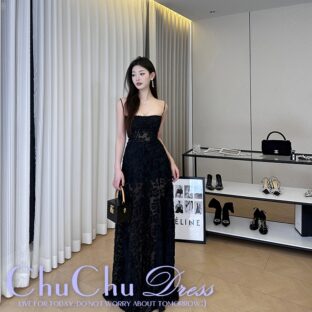 エレガントなレース刺繍ドレス|結婚式・パーティーに最適なフォーマルワンピース XQ169